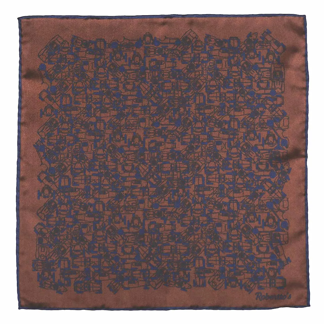 Velocite Walnut Brown Pocket Square