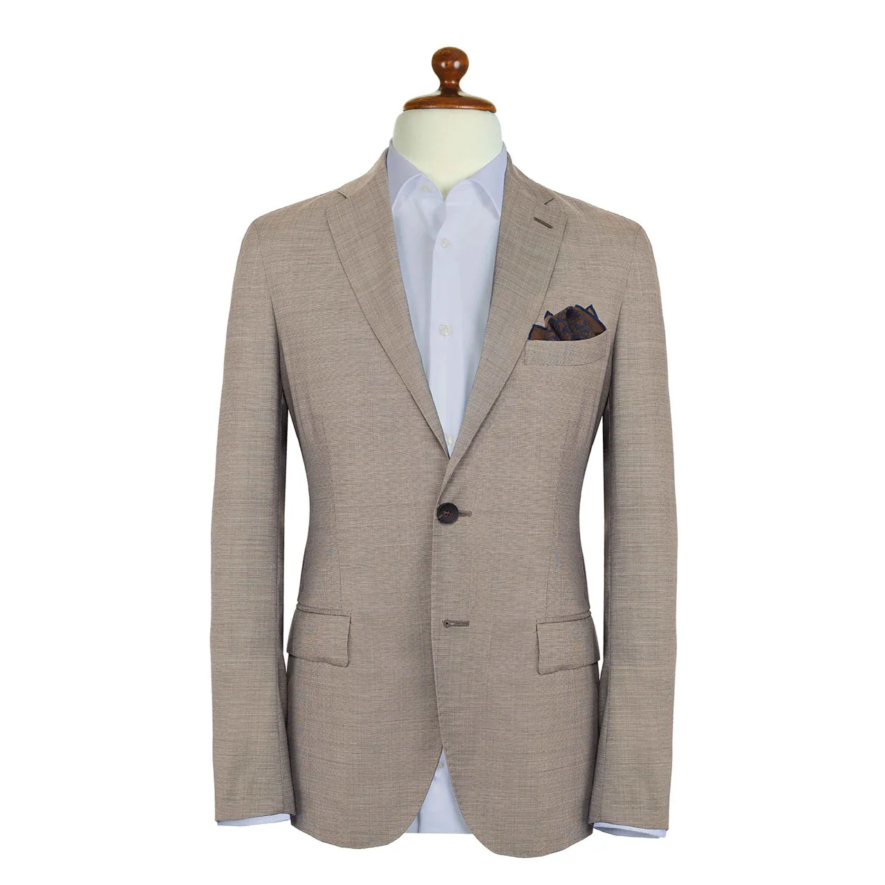 Velocite Walnut Brown Pocket Square