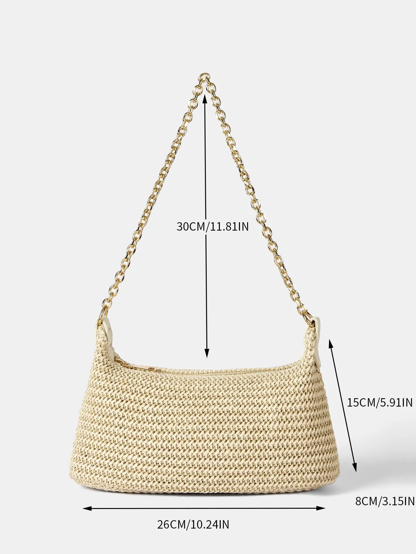 Verdusa Women's Straw Woven Shoulder Bag, Summer Beach Tote Handbag