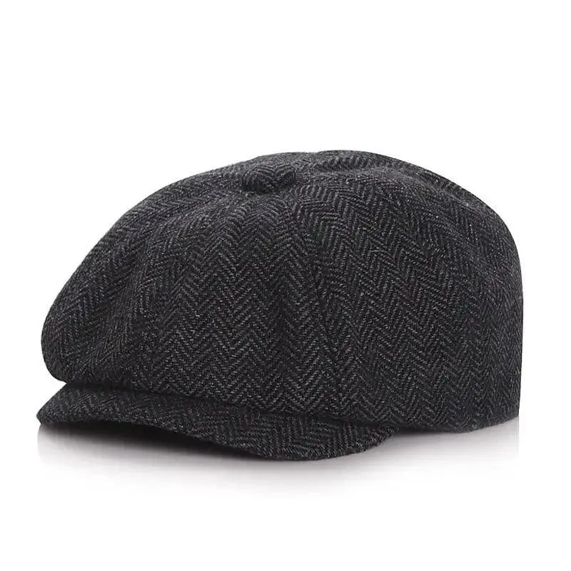 Vintage Children Winter Beret Caps Cute Octagonal Beret Soft Hat Comfortable Retro Style Caps For Children