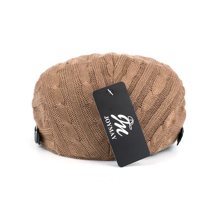 Winter Cotton Beret Hat For Men - Khaki,Black,Navy,Coffee,Grey
