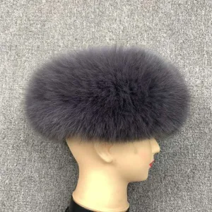 Women Luxury Winter Fashion Fluffy Elastic Headband Warm Real Fur Band