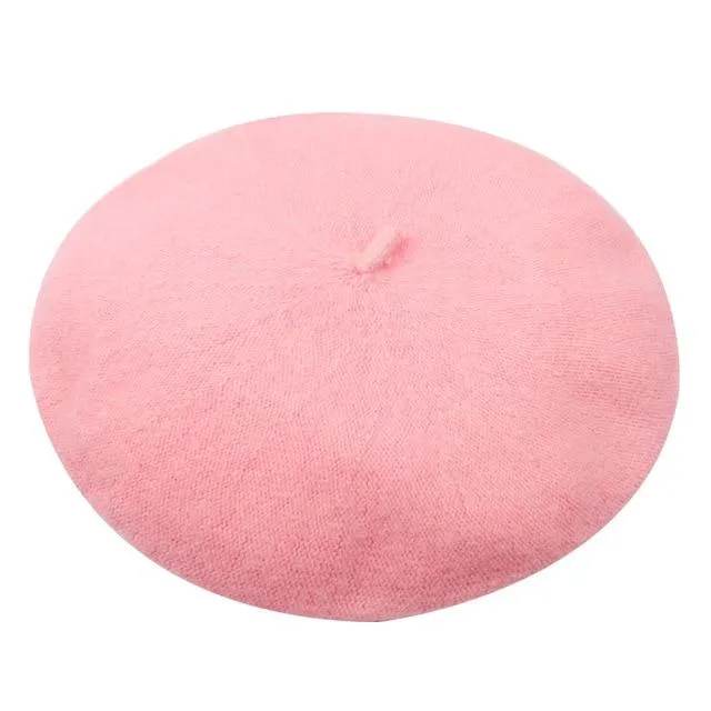 Wool French Lolita Beret For Women In 13 Colors