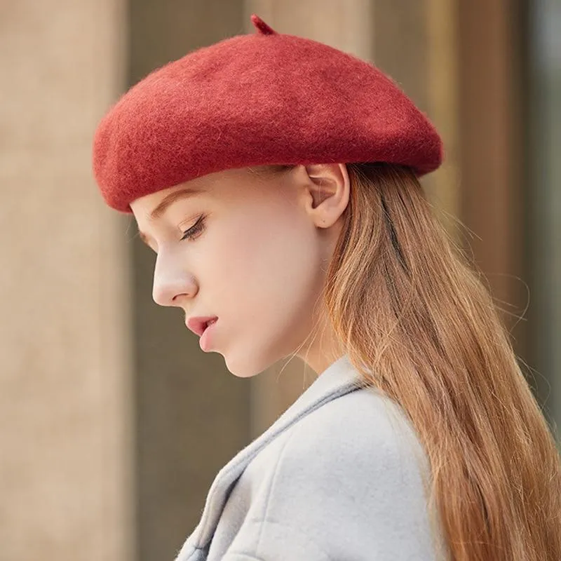 Wool French Lolita Beret For Women In 13 Colors