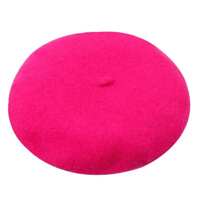 Wool French Lolita Beret For Women In 13 Colors