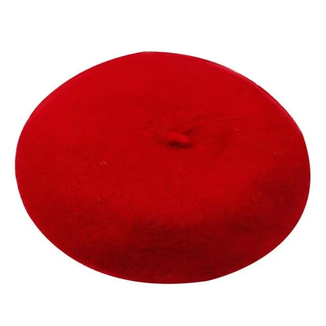 Wool French Lolita Beret For Women In 13 Colors