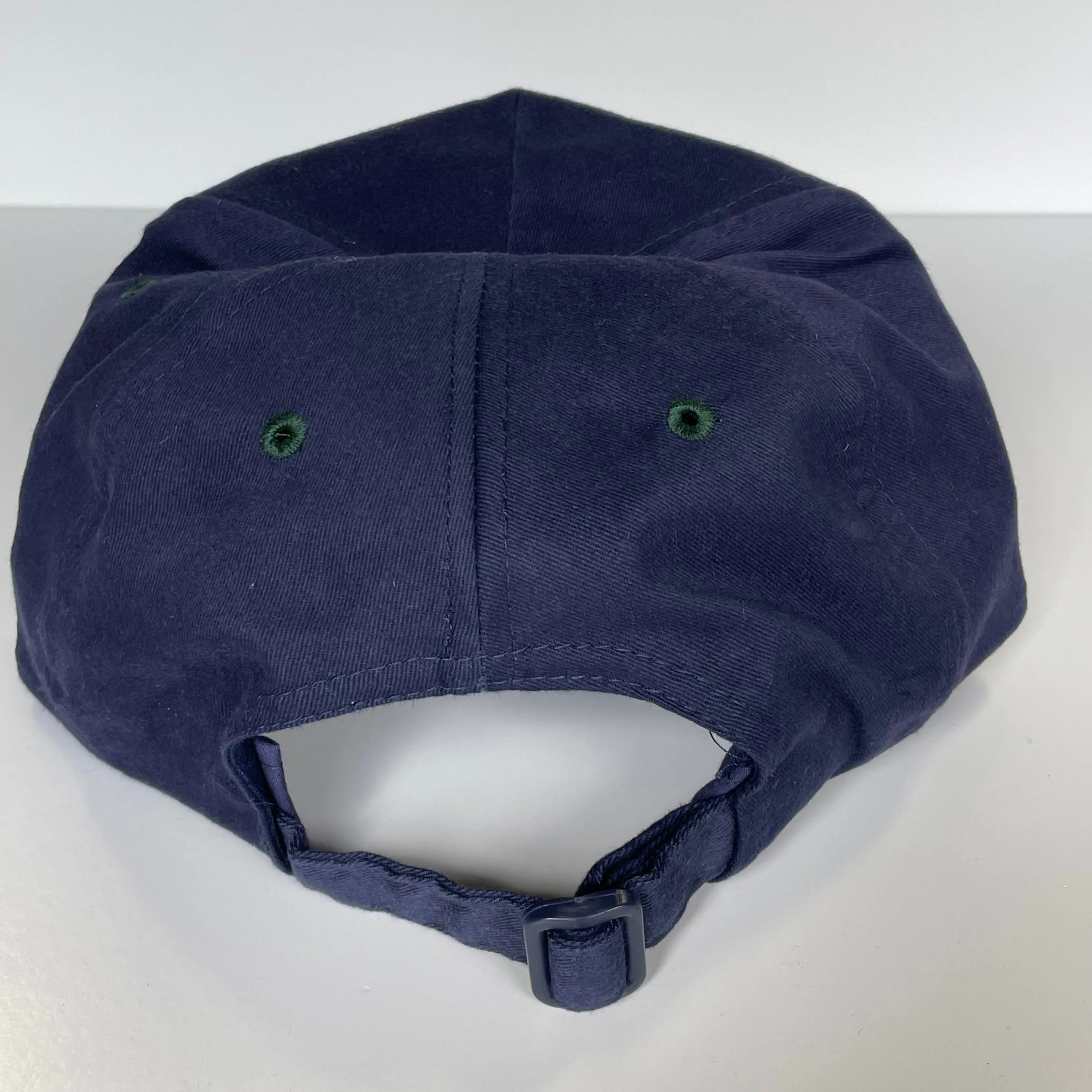YOUR MOM LOVES ME Vintage Blue Crown Green Brim Strapback Cap Hat Humor Funny Custom Embroidered
